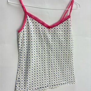🎈Starry Camisole with Pink Lace